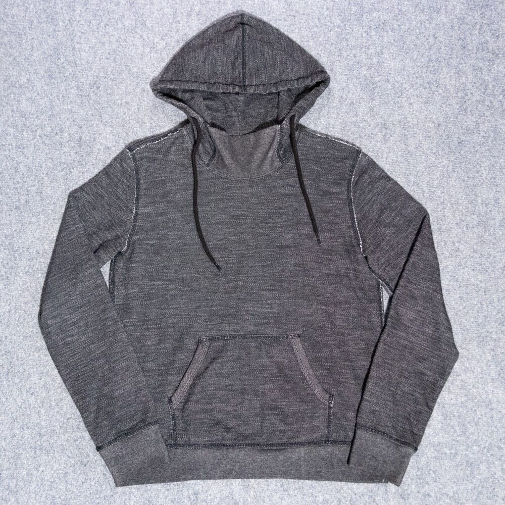 Alexander Wang T Marl Knit Funnel Neck Pullover Hoodie Charcoal Gray Medium